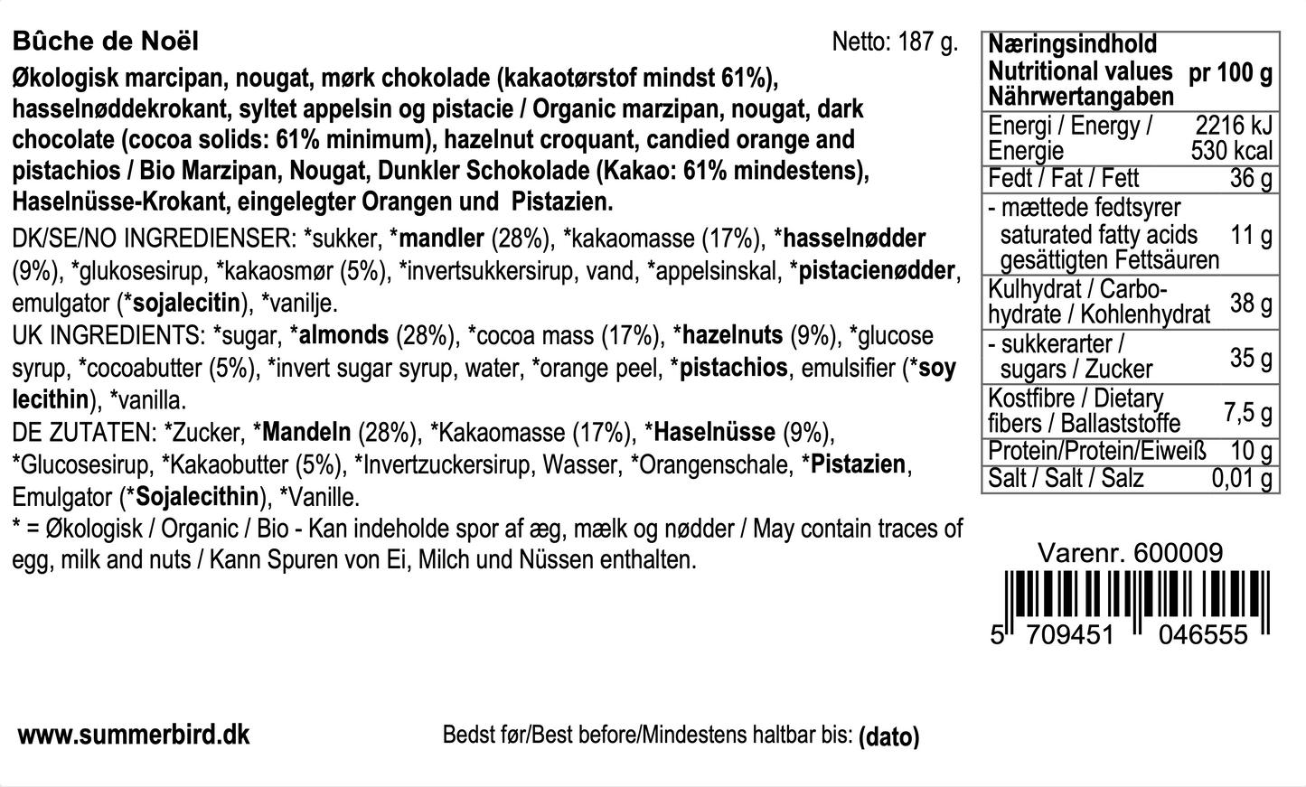 Summerbird, Büche de Noël