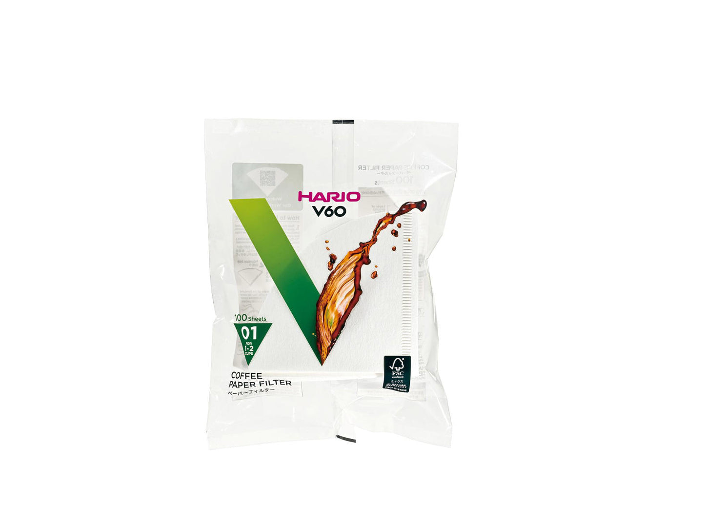 Hario Kaffefiltre 100 stk hvid, 01