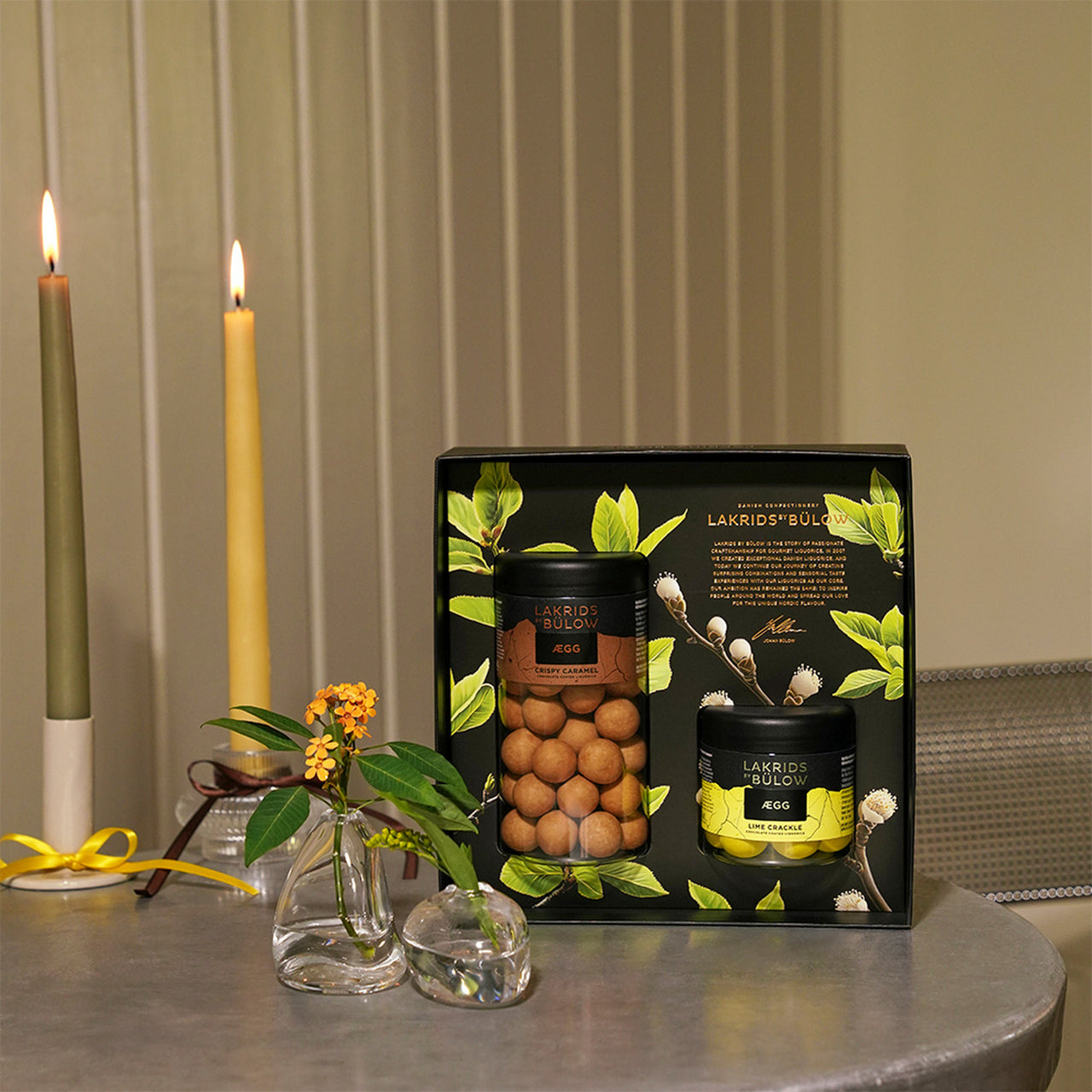 Lakrids by Bülow, Black Box - ÆGG, Crispy Caramel 270 & ÆGG, Lime Crackle